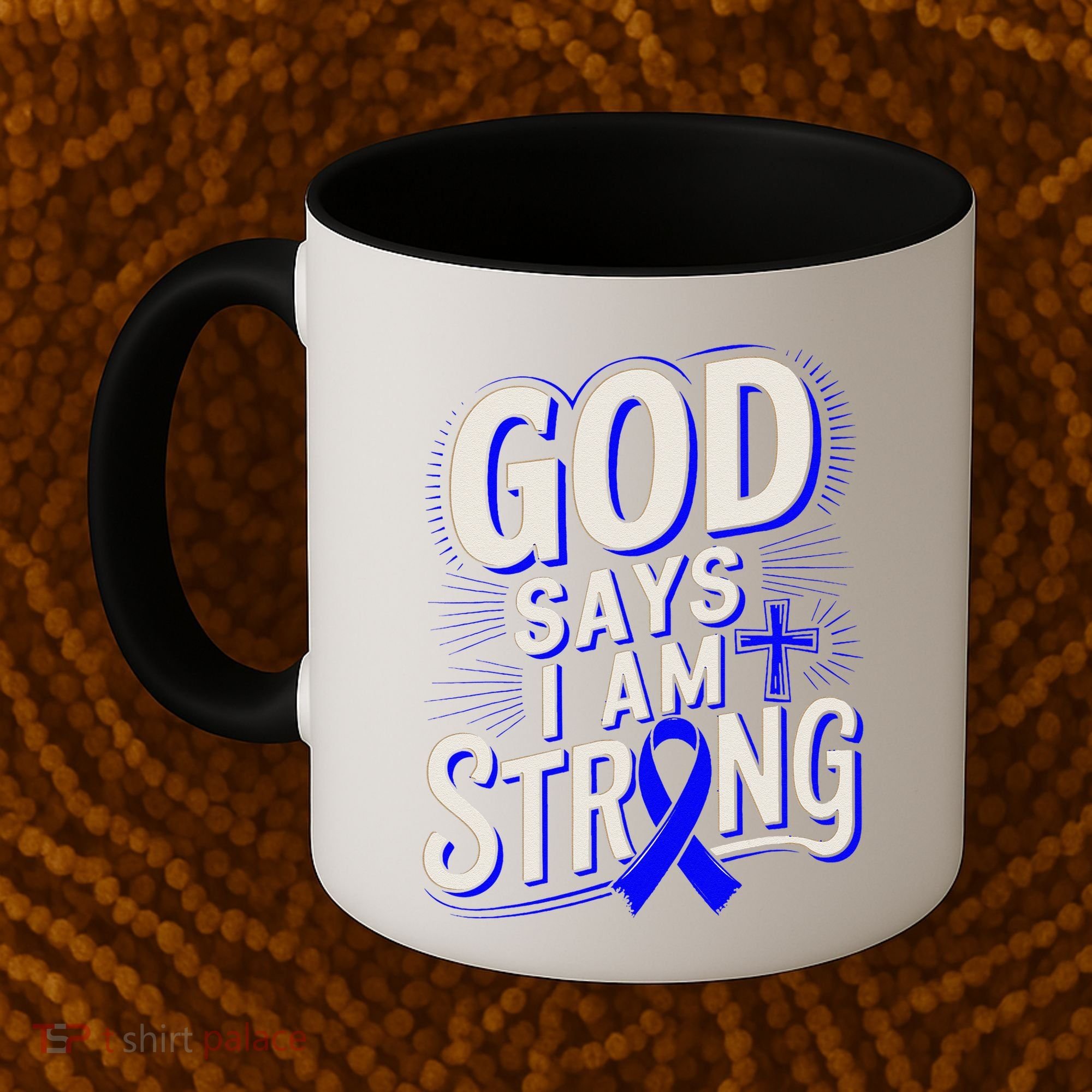 God Says IM Strong Survivor Juvenile Arthritis Awareness Coffee Mug