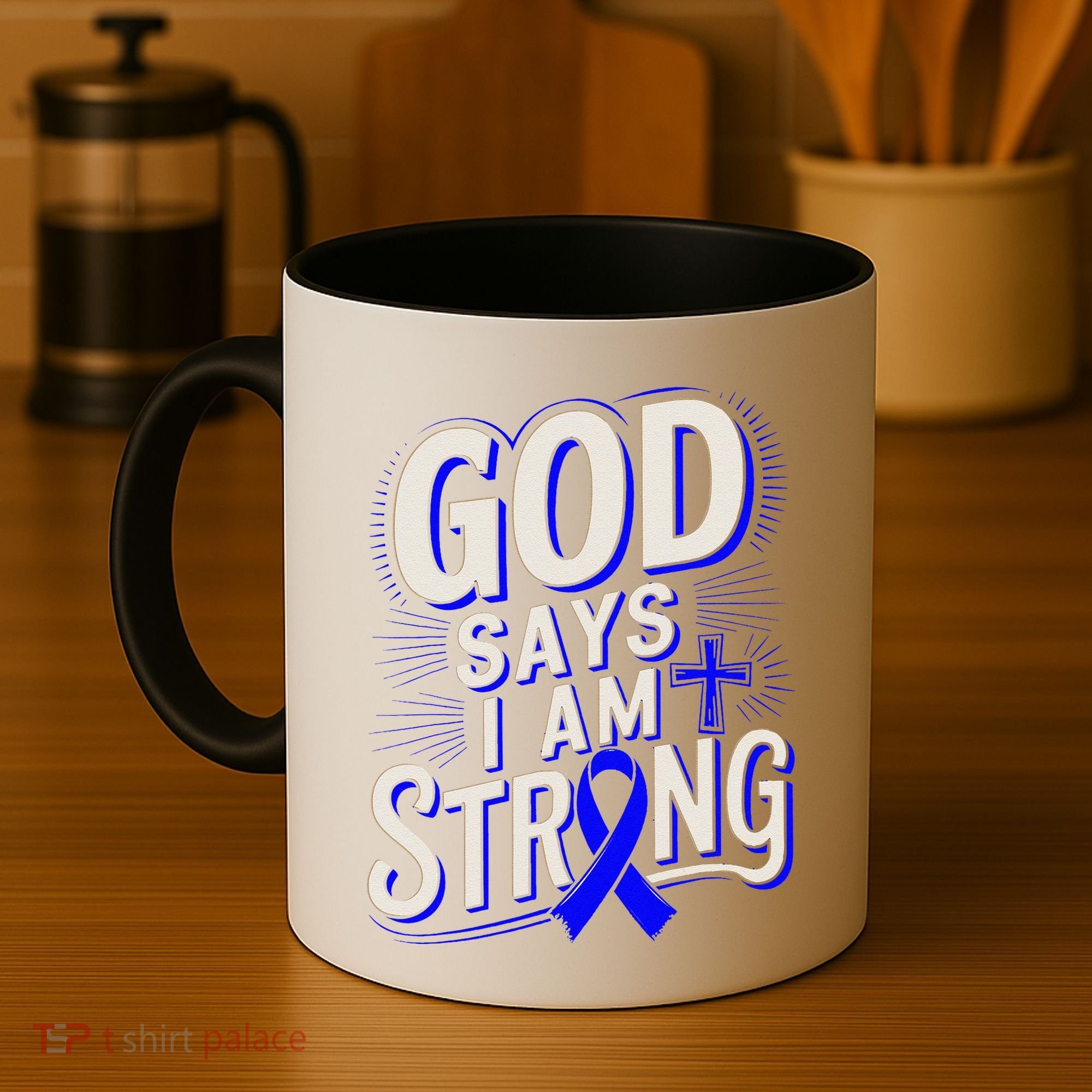 God Says IM Strong Survivor Juvenile Arthritis Awareness Coffee Mug