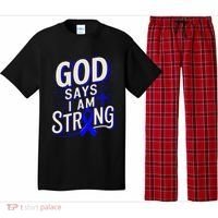 God Says IM Strong Survivor Juvenile Arthritis Awareness Pajama Set thumb 0
