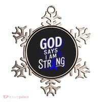 God Says IM Strong Survivor Juvenile Arthritis Awareness Ornament thumb 0