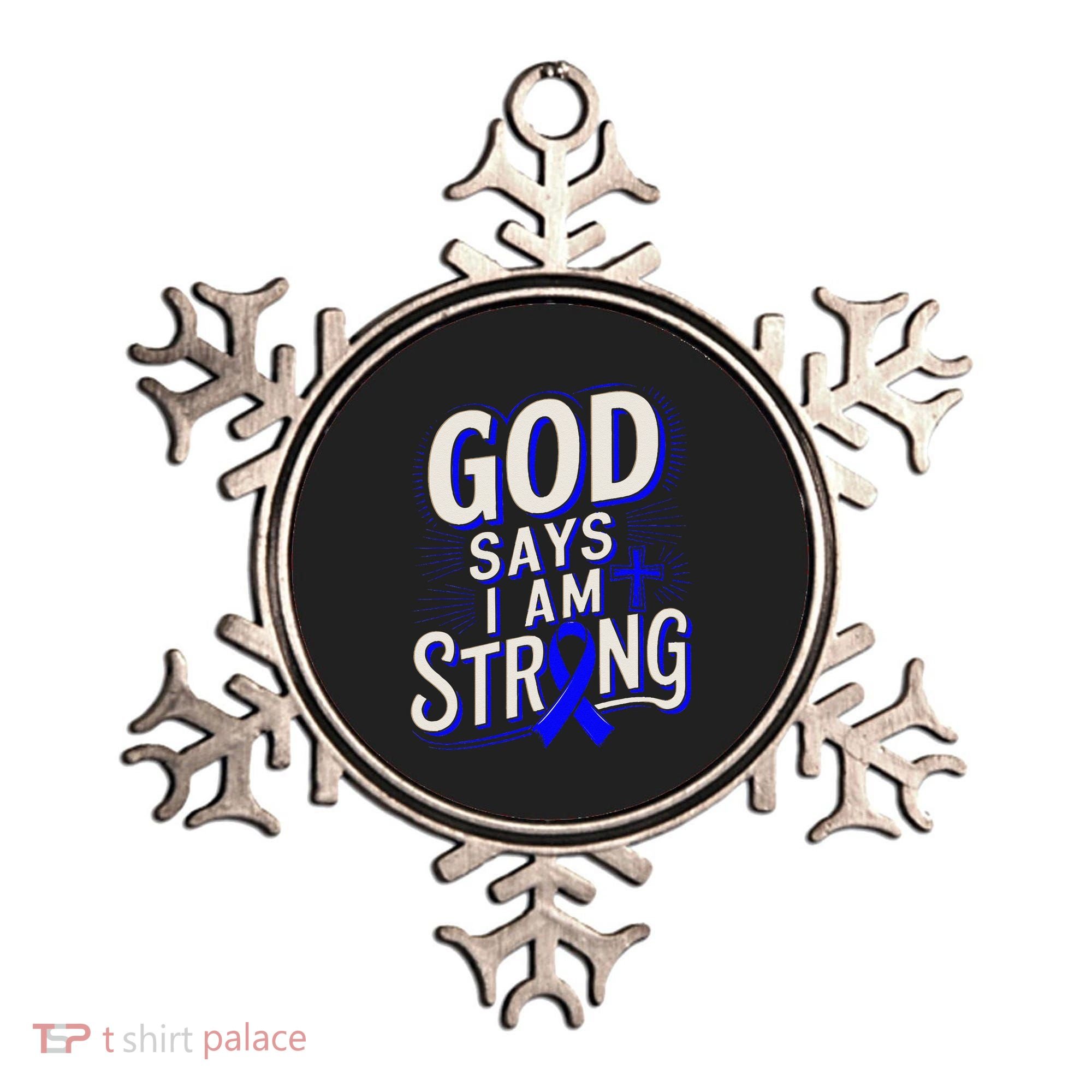 God Says IM Strong Survivor Juvenile Arthritis Awareness Ornament