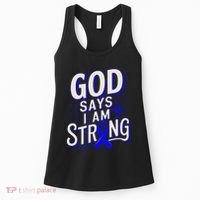 God Says IM Strong Survivor Juvenile Arthritis Awareness Women's Tank Top thumb 0