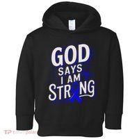 God Says IM Strong Survivor Juvenile Arthritis Awareness Toddler Hoodie thumb 0