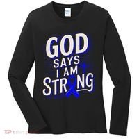 God Says IM Strong Survivor Juvenile Arthritis Awareness Women's Long Sleeve Shirt thumb 0