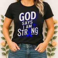 God Says IM Strong Survivor Juvenile Arthritis Awareness Women's T-Shirt thumb 2