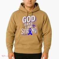 God Says IM Strong Survivor Juvenile Arthritis Awareness Hoodie thumb 2