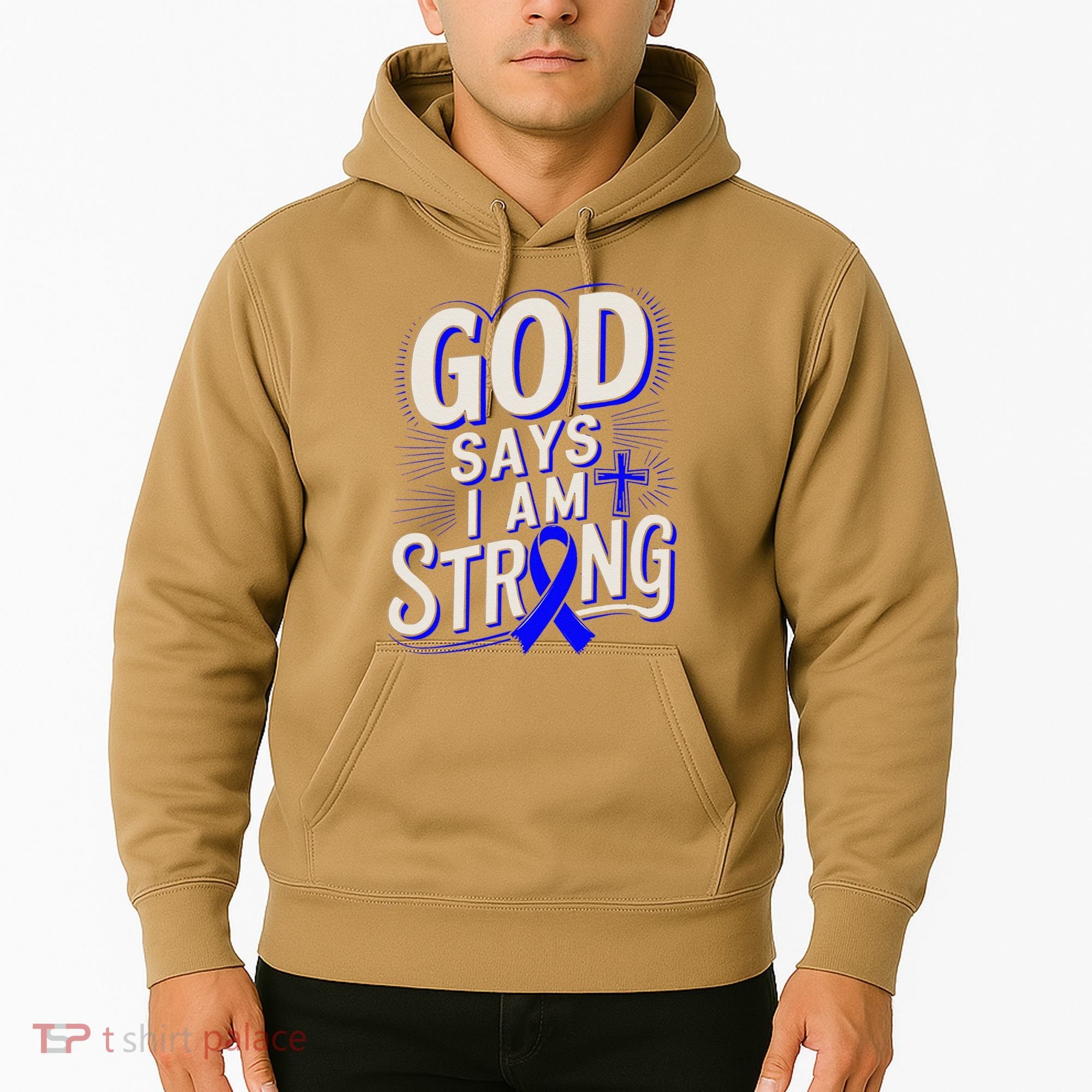 God Says IM Strong Survivor Juvenile Arthritis Awareness Hoodie