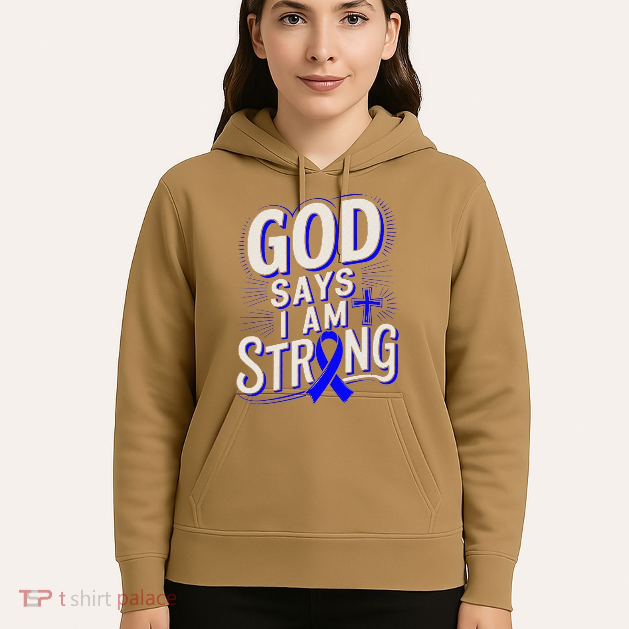 God Says IM Strong Survivor Juvenile Arthritis Awareness Hoodie