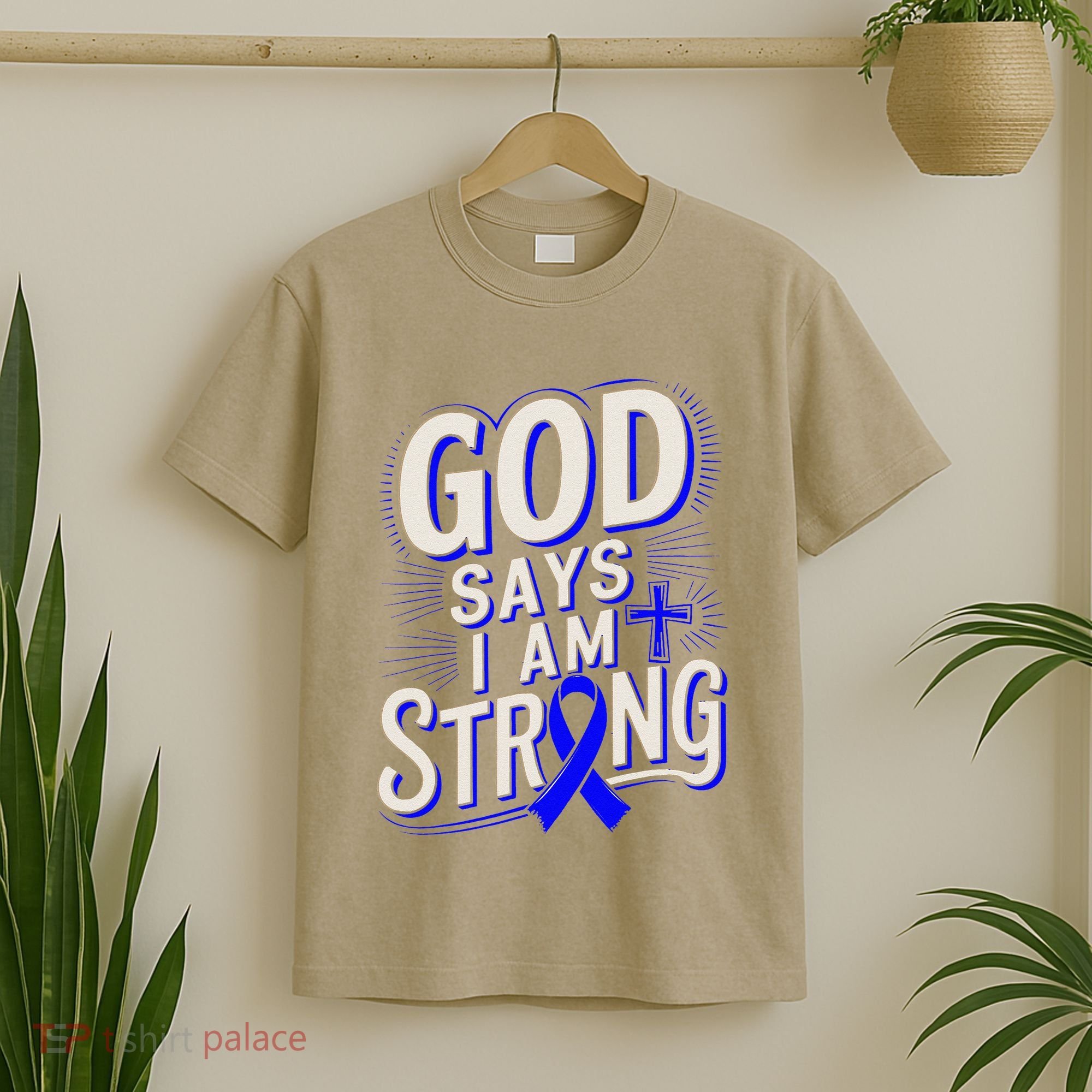 God Says IM Strong Survivor Juvenile Arthritis Awareness T-Shirt