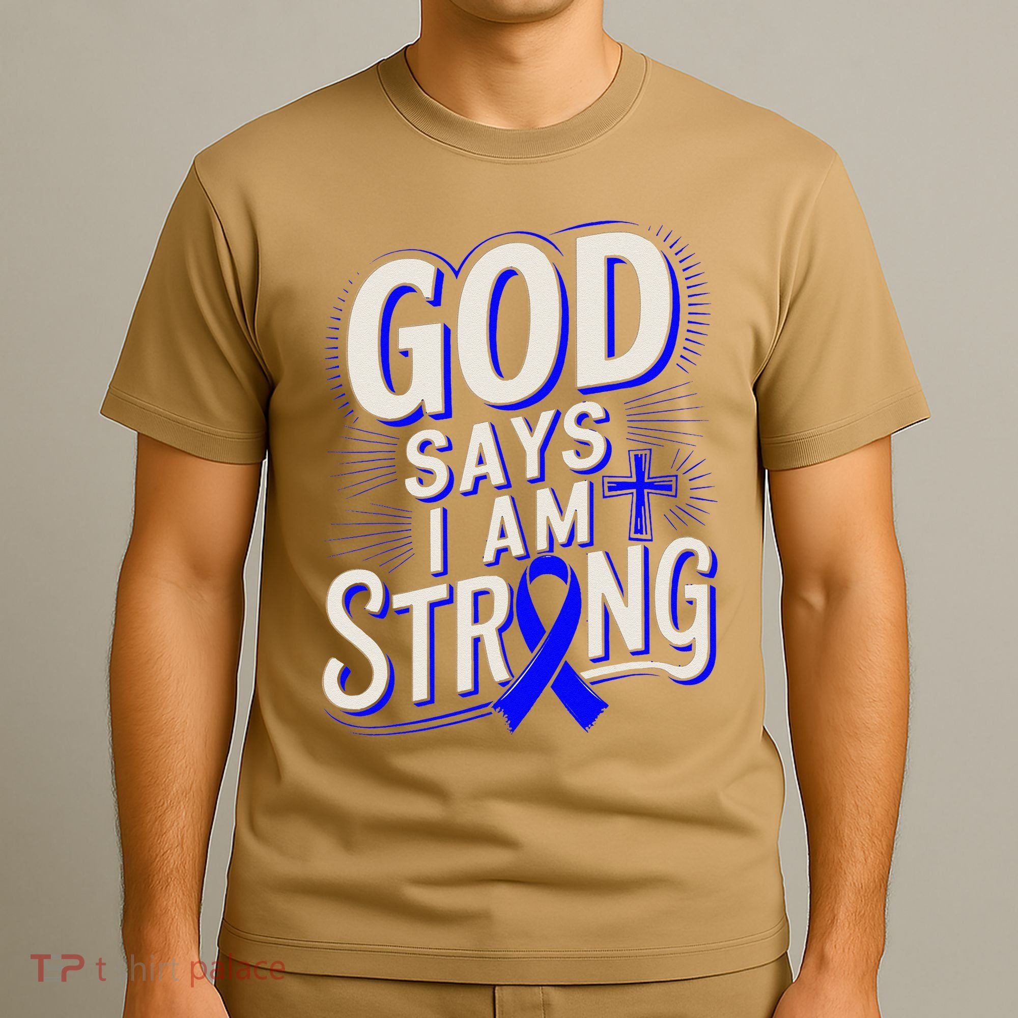 God Says IM Strong Survivor Juvenile Arthritis Awareness T-Shirt