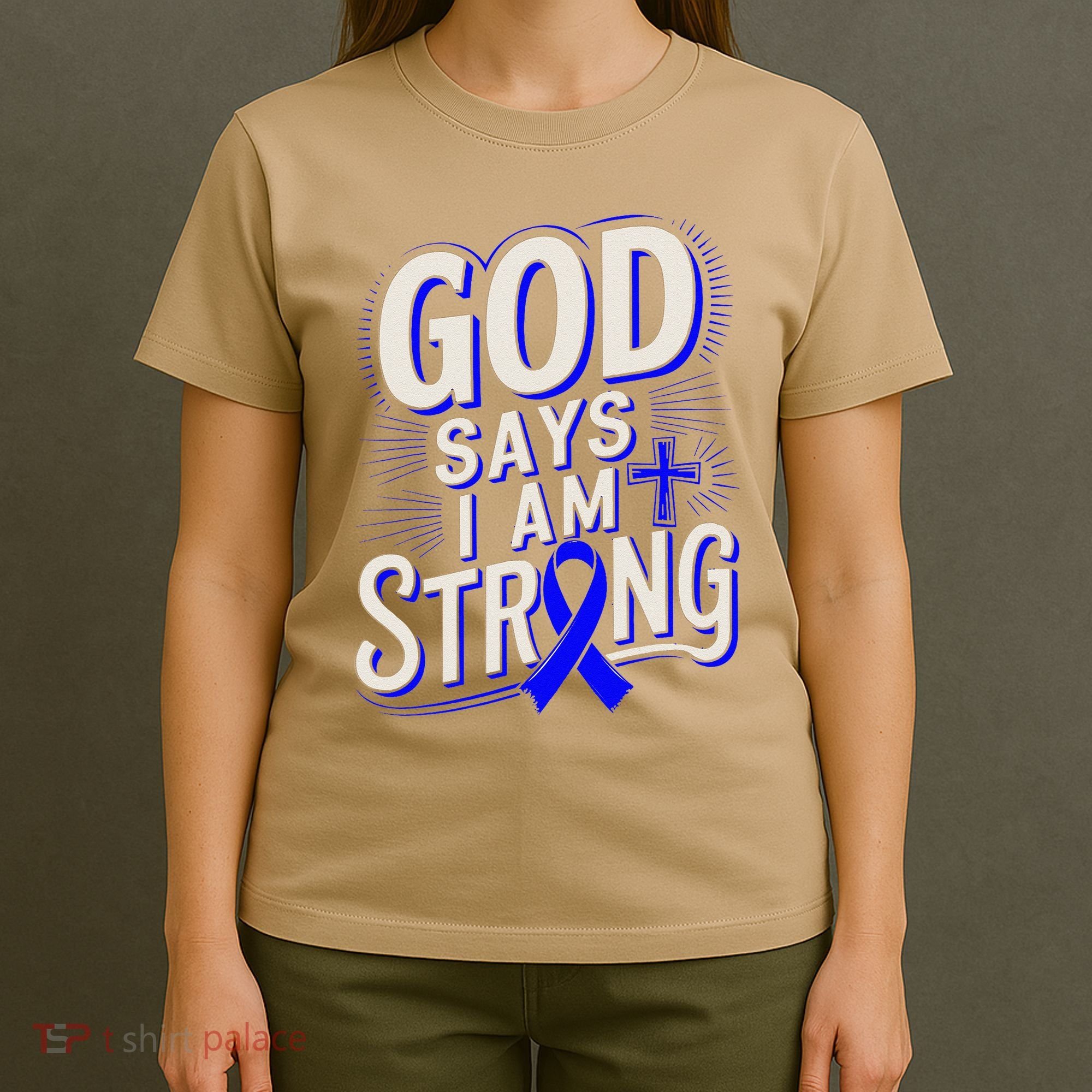God Says IM Strong Survivor Juvenile Arthritis Awareness T-Shirt