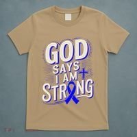 God Says IM Strong Survivor Juvenile Arthritis Awareness T-Shirt thumb 5