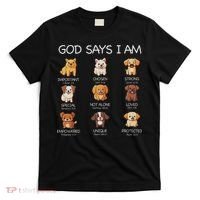 God Says I Am Cute Dogs Bible Verse Christian T-Shirt thumb 0