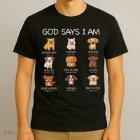 God Says I Am Cute Dogs Bible Verse Christian T-Shirt thumb 3