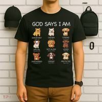 God Says I Am Cute Dogs Bible Verse Christian T-Shirt thumb 6