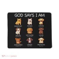 God Says I Am Cute Dogs Bible Verse Christian Mousepad thumb 0