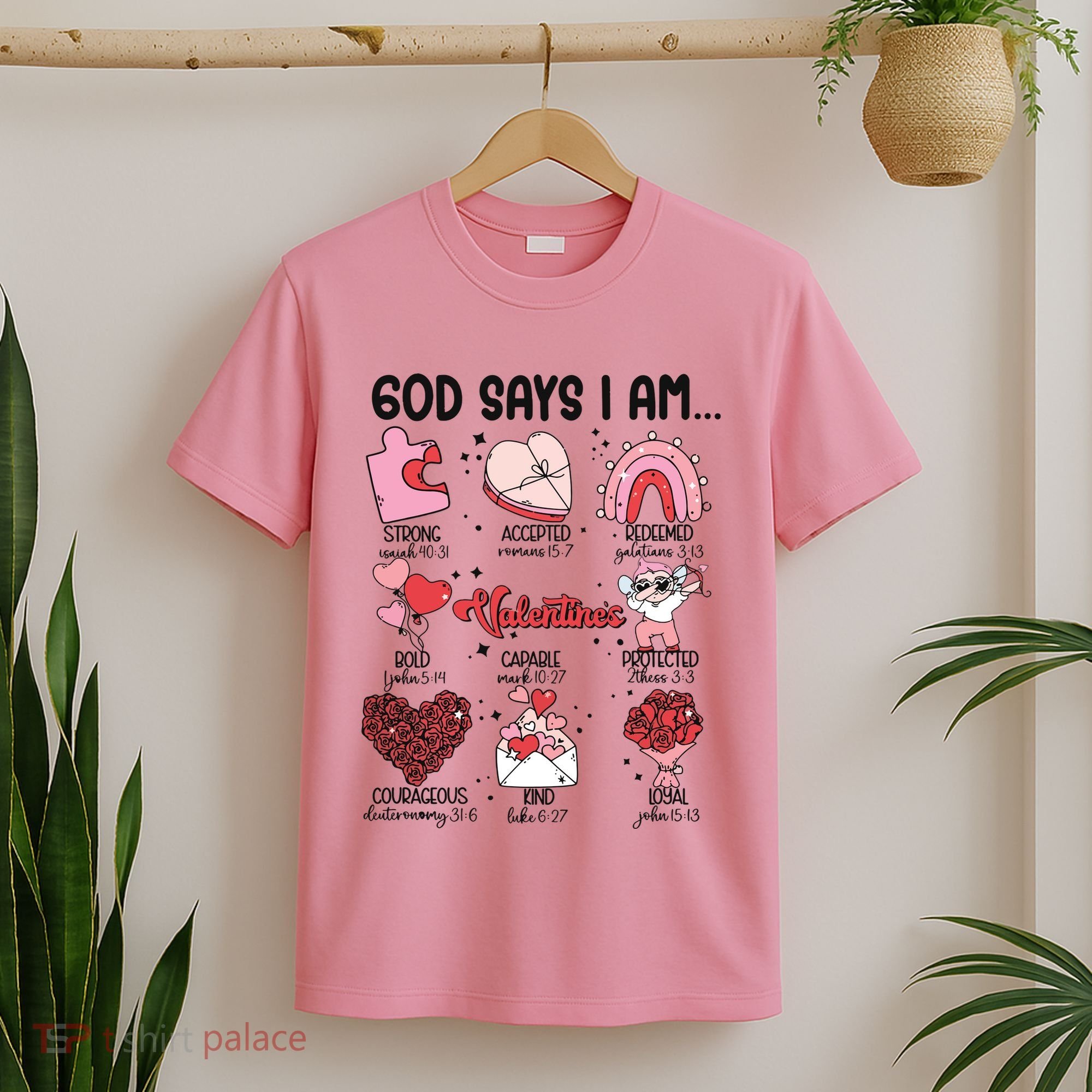 God Says I Am Valentine Funny Jesus Valentines T-Shirt