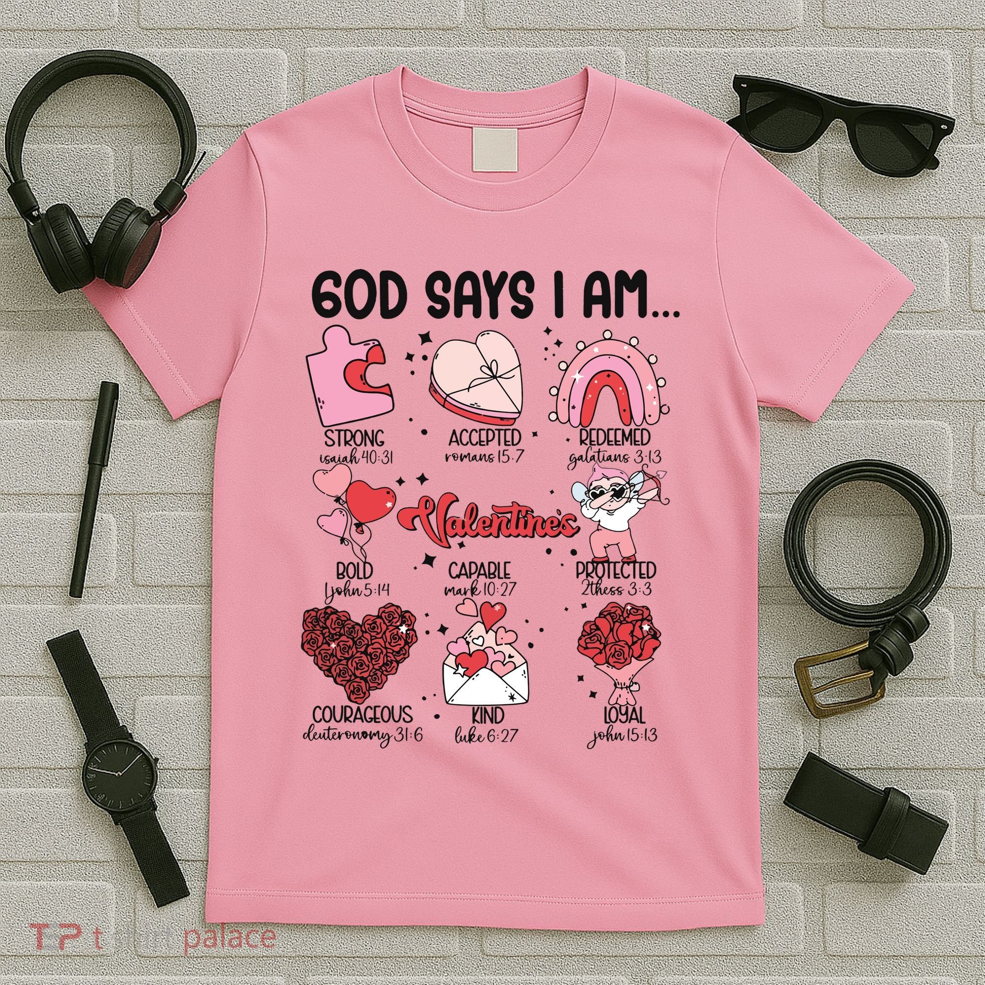 God Says I Am Valentine Funny Jesus Valentines T-Shirt
