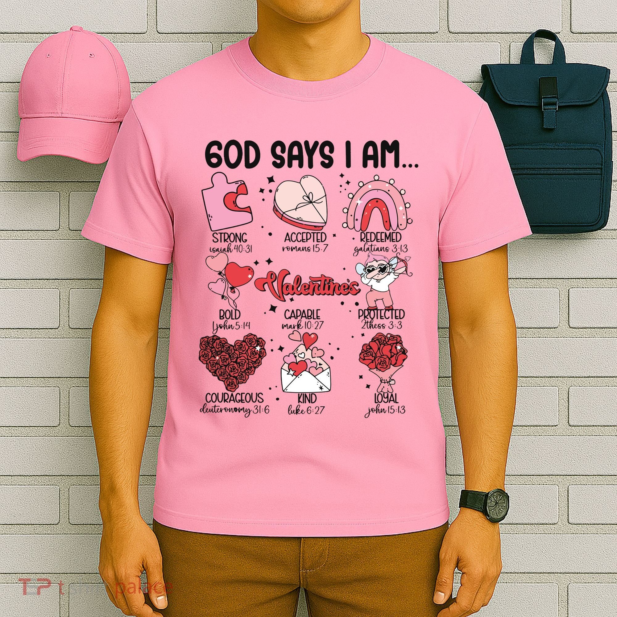 God Says I Am Valentine Funny Jesus Valentines T-Shirt
