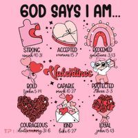 God Says I Am Valentine Funny Jesus Valentines Mousepad thumb 1