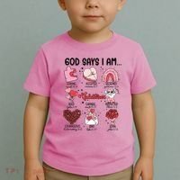 God Says I Am Valentine Funny Jesus Valentines Toddler T-Shirt thumb 2