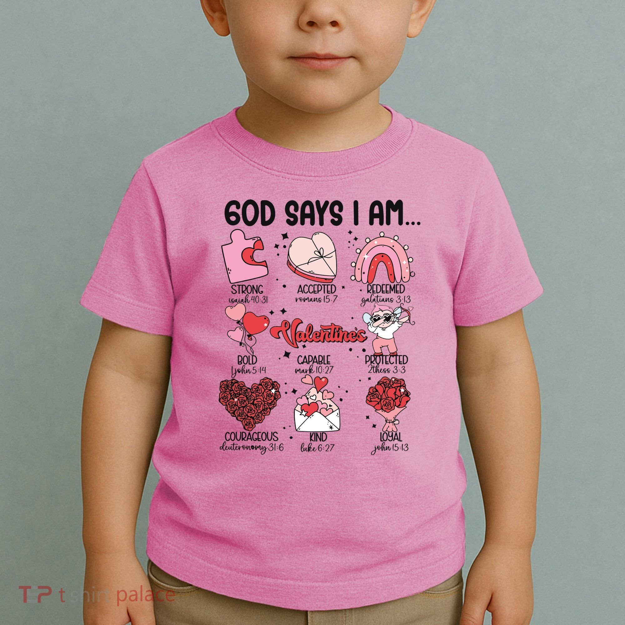 God Says I Am Valentine Funny Jesus Valentines Toddler T-Shirt