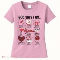 God Says I Am Valentine Funny Jesus Valentines Women's T-Shirt thumb 0