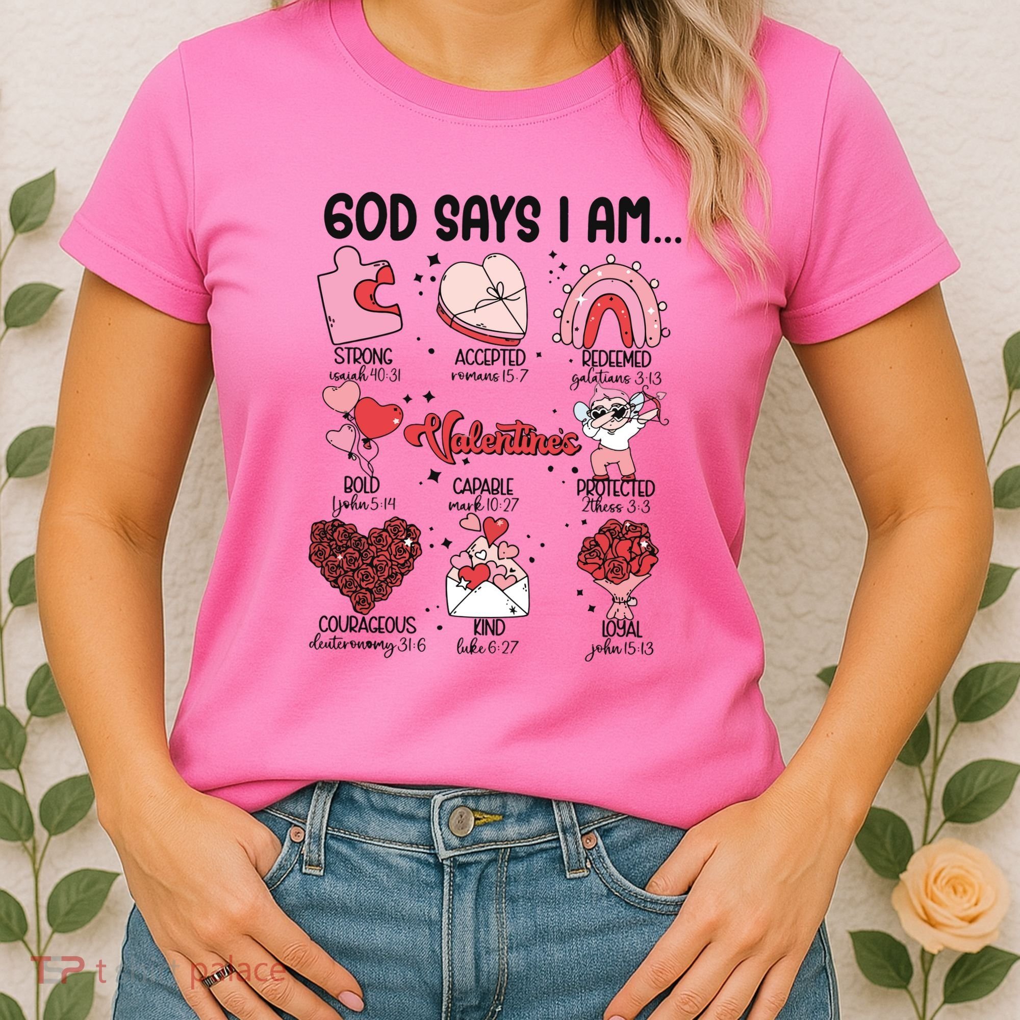 God Says I Am Valentine Funny Jesus Valentines Women's T-Shirt