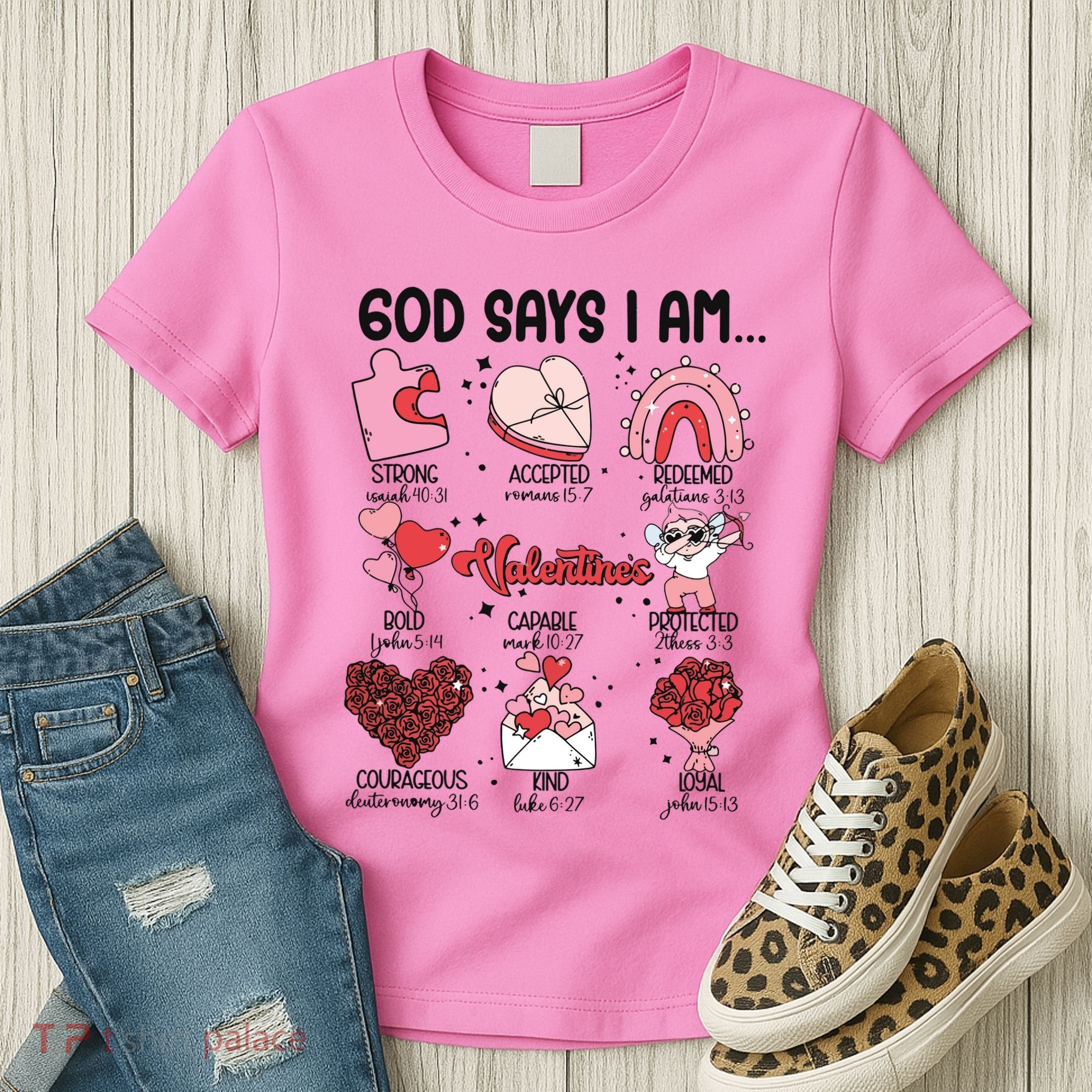 God Says I Am Valentine Funny Jesus Valentines Women's T-Shirt