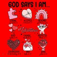 God Says I Am Valentine Funny Jesus Valentines Santa Hat thumb 1