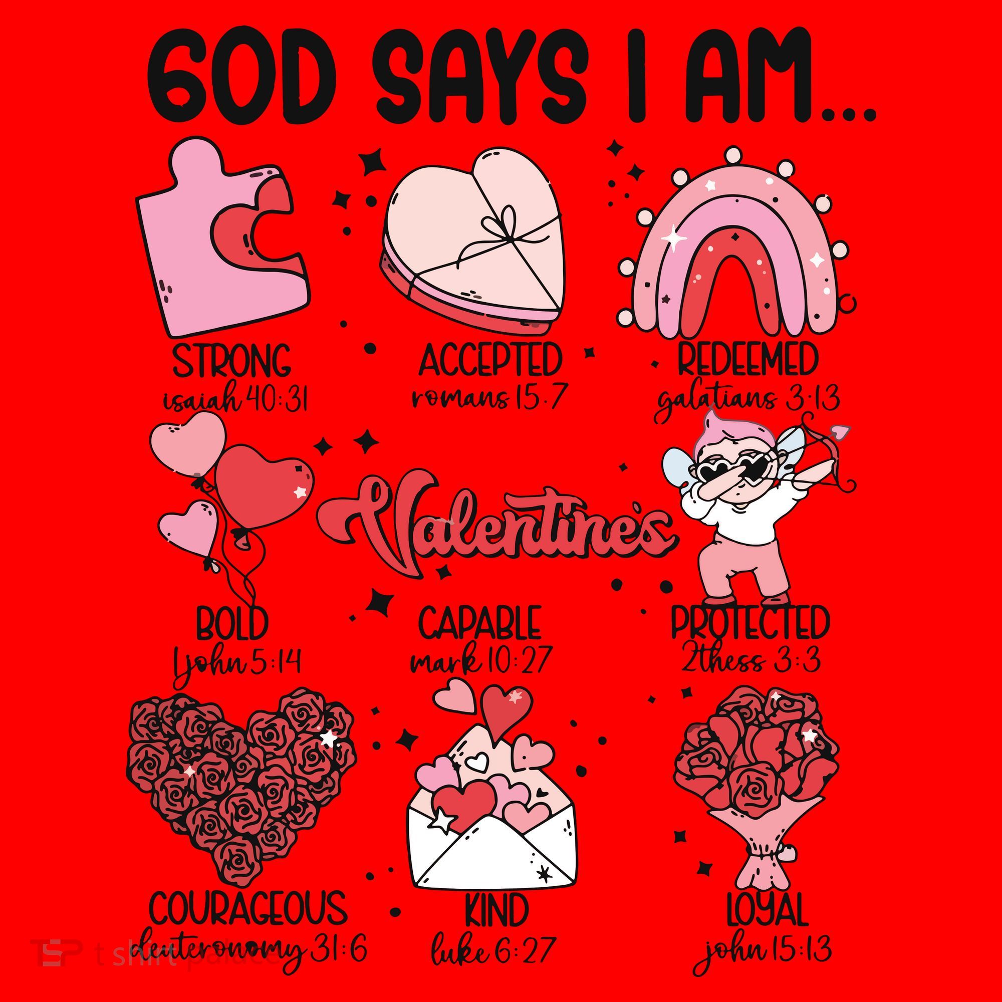 God Says I Am Valentine Funny Jesus Valentines Santa Hat