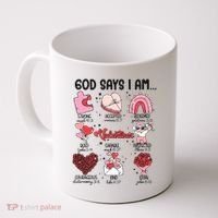 God Says I Am Valentine Funny Jesus Valentines Coffee Mug thumb 0