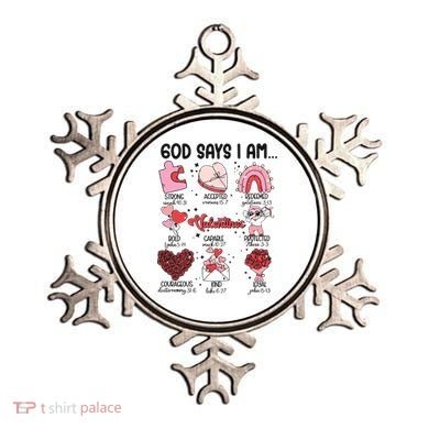 God Says I Am Valentine Funny Jesus Valentines Ornament