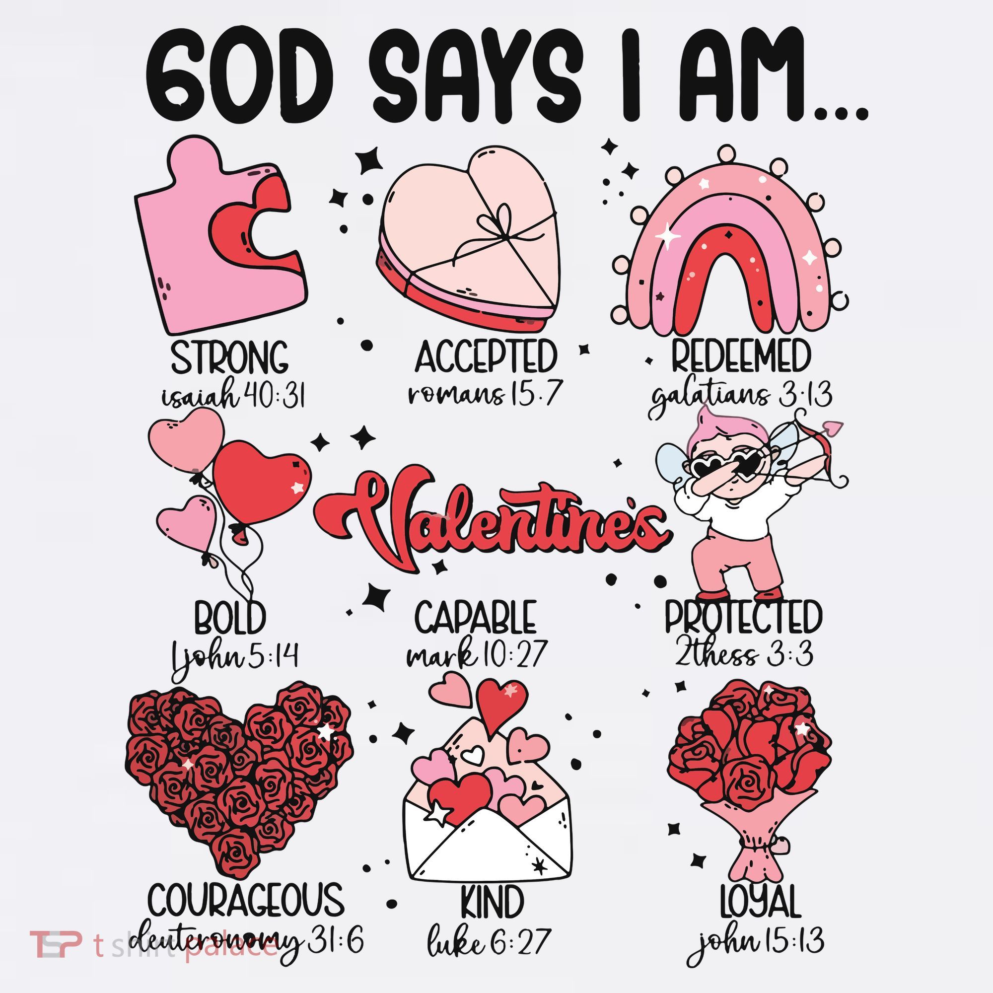 God Says I Am Valentine Funny Jesus Valentines Women's Tank Top