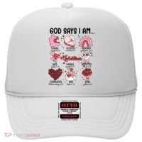 God Says I Am Valentine Funny Jesus Valentines Hat thumb 0