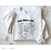 God Says I Am Truck Construction Christian Bible Verse Sweatshirt thumb 2