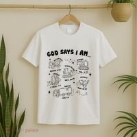 God Says I Am Truck Construction Christian Bible Verse T-Shirt thumb 2
