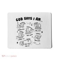 God Says I Am Truck Construction Christian Bible Verse Mousepad thumb 0