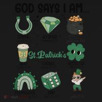 God Says I Am Retro St PatrickS Day Coaster thumb 2