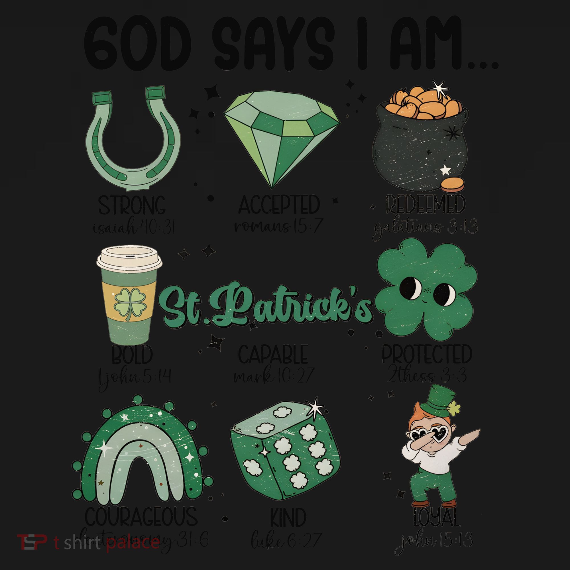 God Says I Am Retro St PatrickS Day Coaster