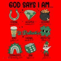 God Says I Am Retro St PatrickS Day Santa Hat thumb 1