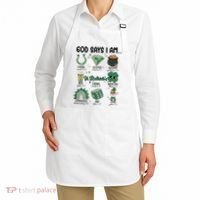 God Says I Am Retro St PatrickS Day Apron thumb 2