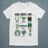 God Says I Am Retro St PatrickS Day T-Shirt thumb 5