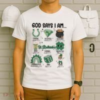 God Says I Am Retro St PatrickS Day T-Shirt thumb 6