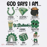 God Says I Am Retro St PatrickS Day T-Shirt thumb 7