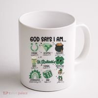 God Says I Am Retro St PatrickS Day Coffee Mug thumb 1