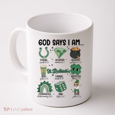 God Says I Am Retro St PatrickS Day Coffee Mug