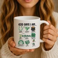 God Says I Am Retro St PatrickS Day Coffee Mug thumb 3