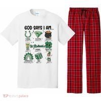 God Says I Am Retro St PatrickS Day Pajama Set thumb 0