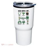 God Says I Am Retro St PatrickS Day Tumbler thumb 0